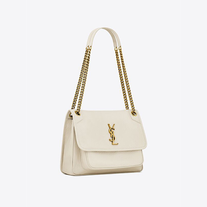 9a+ ysl medium niki grain de poudre lambskin shoulder bag